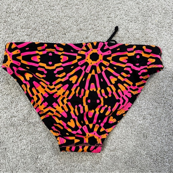 Adidas Women’s Kaleidoscope Open Scop Two Piece Swimsuit Beach Pink Orange S - Picture 7 of 14